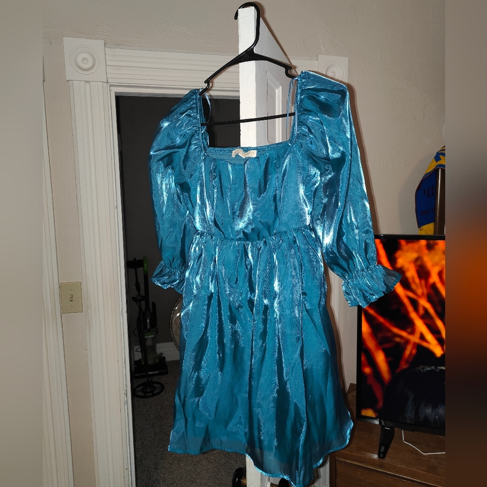 Ruffly Blue Dress
